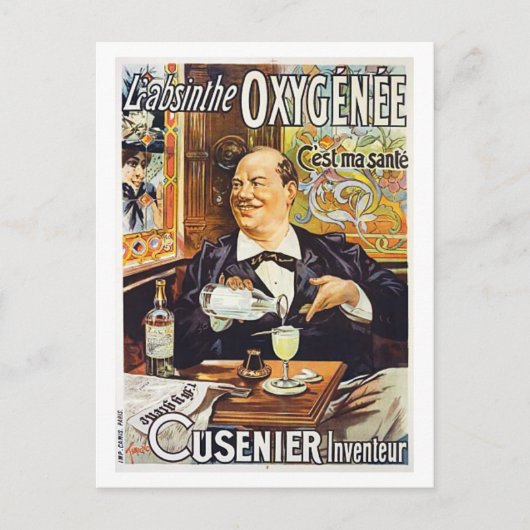 L'Absinthe Cusenier Briefkaart (Voorkant)
