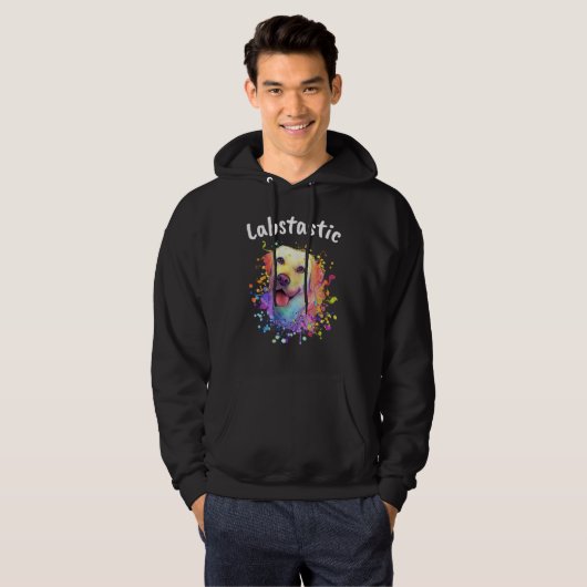 Labstastic Labrador Retriever Humor Lab Animal Pu Hoodie (Voorkant volledig)