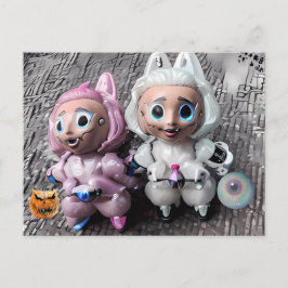 Labubu trucs en traktaties briefkaart