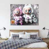 Labubu trucs en traktaties canvas afdruk (Insitu (Slaapkamer))