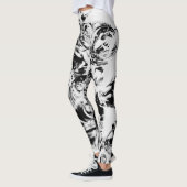 Labyrint Abstract Zwart Wit Leggings (Links)