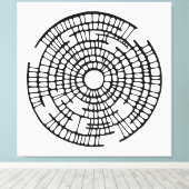 Labyrint / abstractie / minimalistische kunst canvas afdruk (Insitu (Houten vloer))