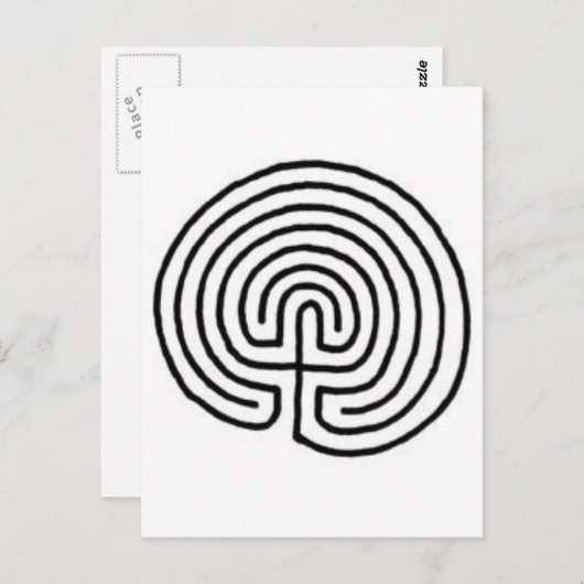 labyrint briefkaart (Voorkant / Achterkant)