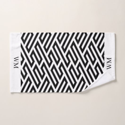 Labyrint doolhof geometrische badhanddoek set bad handdoek (Handdoek)