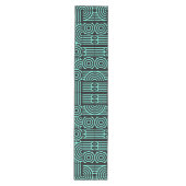 Labyrint Futuristisch Abstract Geometrisch Patroon Medium Tafelloper (Voorkant)