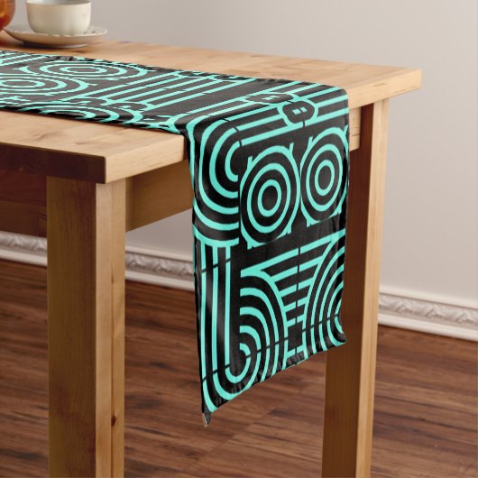 Labyrint Futuristisch Abstract Geometrisch Patroon Medium Tafelloper (Voorbeeld)
