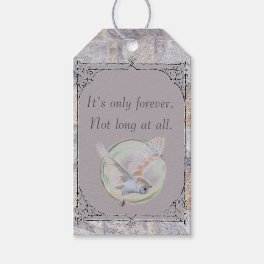 Labyrint: het is de enige eeuwige bruiloftsuil cadeaulabel (Voorkant)