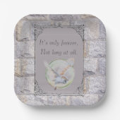 Labyrint: het is de enige eeuwige bruiloftsuil papieren bordje (Voorkant)