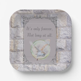 Labyrint: het is de enige eeuwige bruiloftsuil papieren bordje