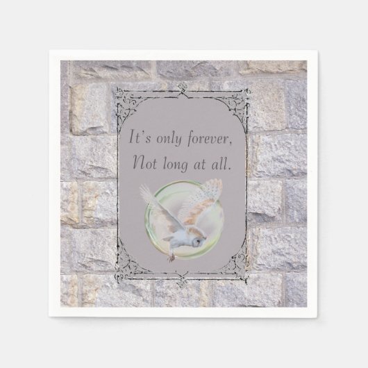 Labyrint: het is de enige eeuwige bruiloftsuil servet (Voorkant)