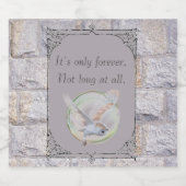 Labyrint: het is de enige eeuwige bruiloftsuil sparkling wijnetiket (Enkel label)