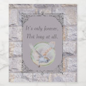 Labyrint: het is de enige eeuwige bruiloftsuil wijn etiket (Enkel label)