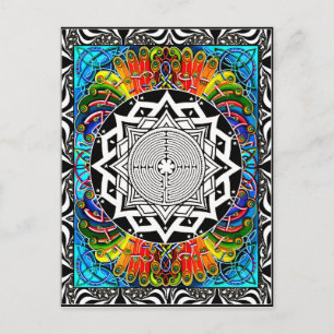 labyrint, het pad van de minste weerstand briefkaart