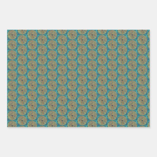 LABYRINT II Vlak Blad Verpakkend Document Inpakpapier Vel (Voorkant 3)