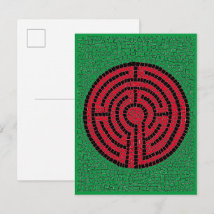 LABYRINT IX-Briefkaart Feestdagenkaart