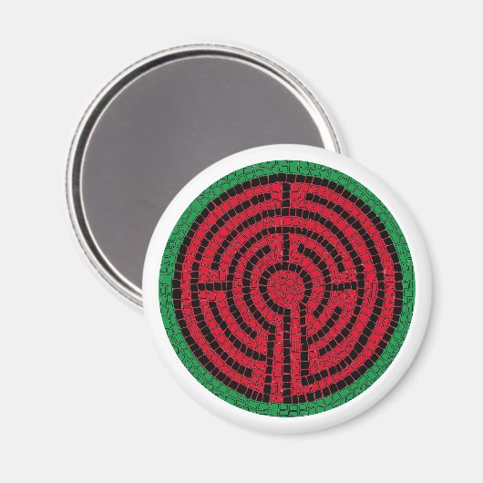 LABYRINT IX Ronde Magneet (Voorkant / Achterkant)