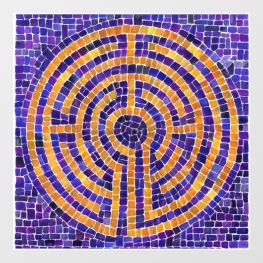 LABYRINT MOZAÏEK 30x30 cm Raamsticker (Vel)