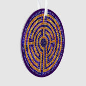 LABYRINT MOZAÏEK Acryl Cirkel Ornament (voorkant)