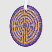 LABYRINT MOZAÏEK Acryl Cirkel Ornament (voorkant)