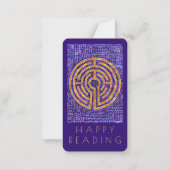 LABYRINT MOZAÏEK Bladwijzer - 3.5x2 Kaart + Tekst Notitiekaartje (Achterkant)