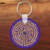 LABYRINT MOZAÏEK Metal Ronde Sleutelhanger (Voorkant)