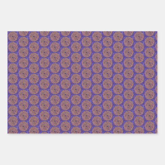 LABYRINT MOZAÏEK Vlak Blad Verpakkend Document Inpakpapier Vel (Voorkant 3)