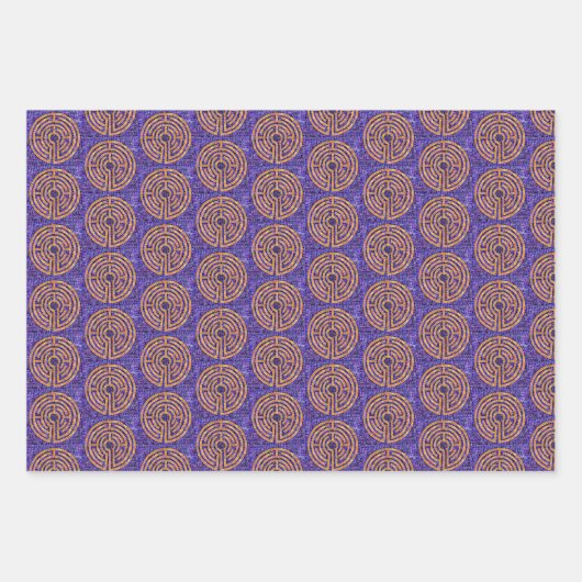 LABYRINT MOZAÏEK Vlak Blad Verpakkend Document Inpakpapier Vel (Voorkant 2)