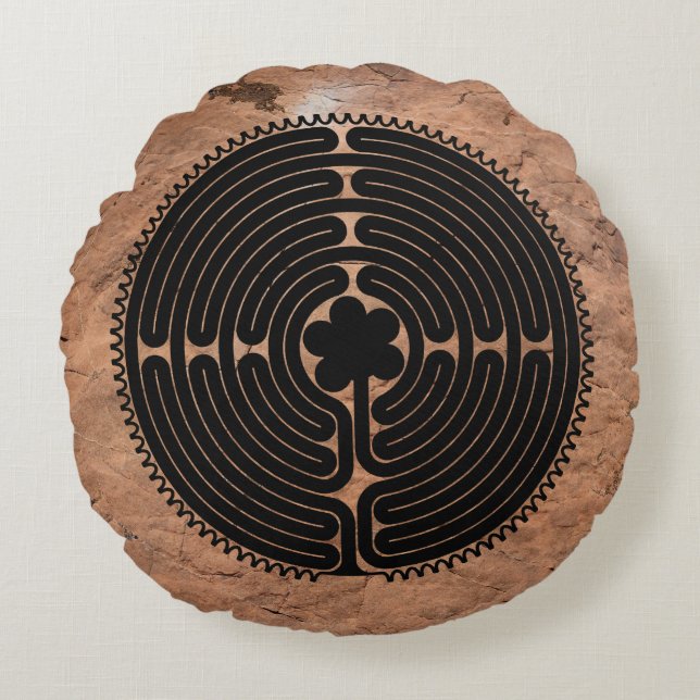 labyrint rond kussen (Voorkant)