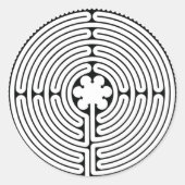 labyrint ronde sticker (Voorkant)
