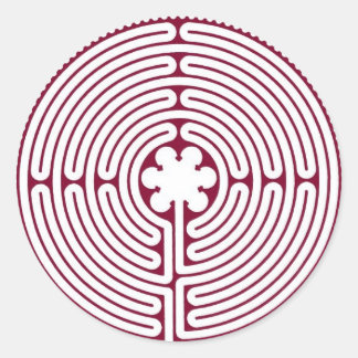 labyrint ronde sticker