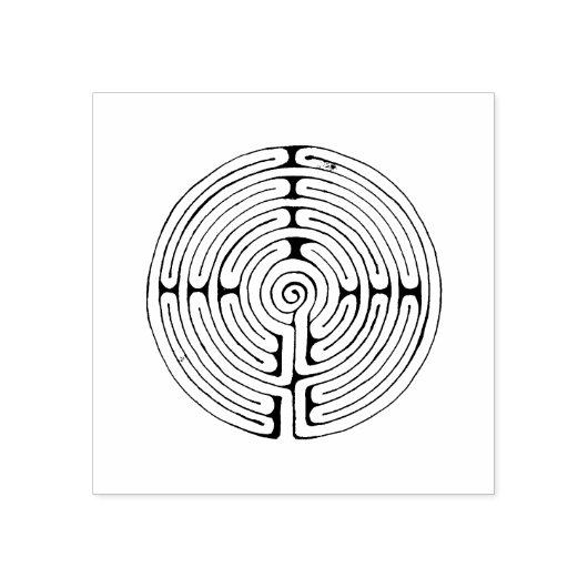 Labyrint rubberstempel (Afrduk)