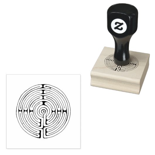 Labyrint rubberstempel (Gestempeld)