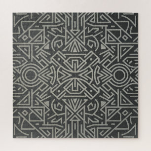 Labyrint van Lijnen Tribale Geometrische Patroon Legpuzzel