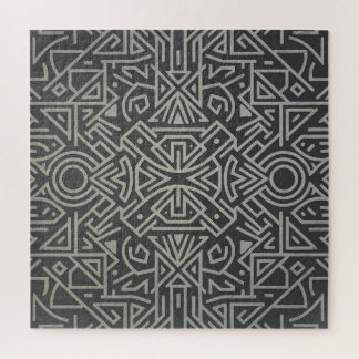 Labyrint van Lijnen | Tribale Geometrische Patroon Legpuzzel