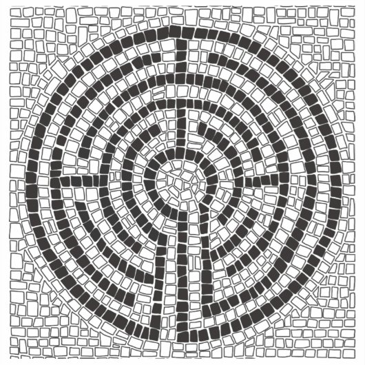 LABYRINT VII 2x2 Vinyl Sticker (Voorkant)