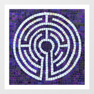 LABYRINT VIII 12x12 Raamsticker - Wit