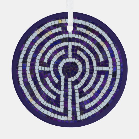 LABYRINT VIII Glazen Cirkel Ornament (Achterkant)