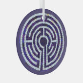 LABYRINT VIII Glazen Cirkel Ornament (Voorkant Rechts)