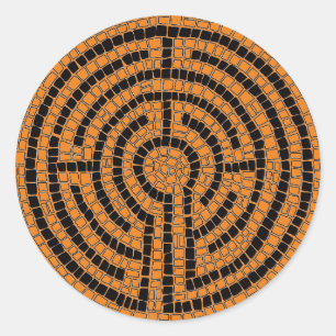 LABYRINT XIII Grote ronde Stickers