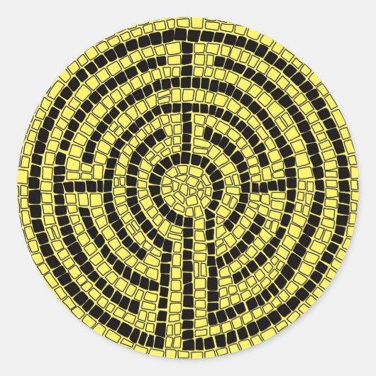 LABYRINT XV Grote ronde Stickers (Voorkant)