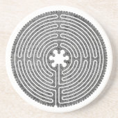 labyrint zandsteen onderzetter (Voorkant)