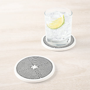 labyrint zandsteen onderzetter