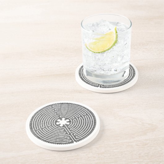 labyrint zandsteen onderzetter (Zijkant)