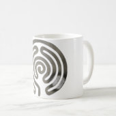 labyrinth antique silver koffiemok (Voorkant rechts)