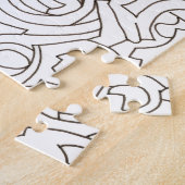 Labyrinth - Black And White Modern Art Legpuzzel (Zijkant)