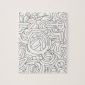 Labyrinth - Black And White Modern Art Legpuzzel (Verticaal)