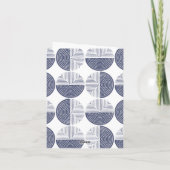 Labyrinth Cirkel Pattern Note Card - blauw Bedankkaart (Achterkant)
