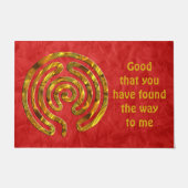 Labyrinth / doolhof - GOLD + uw ruggengraat. en id Deurmat (Voorkant)