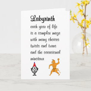 Labyrinth Een Grappig Gelukkig Verjaardags Gedicht Kaart