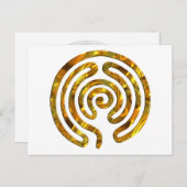 Labyrinth GOLD | Maak uw eigen achtergrond Briefkaart (Voorkant / Achterkant)